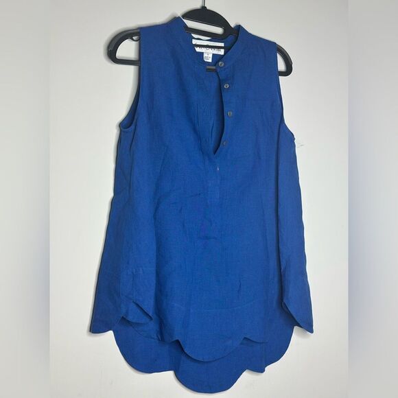 Sara Campbell Sleeveless Linen top - Picture 1 of 4